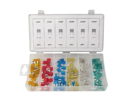 Autosicherungen Set 120x – Flachsicherungen 5A–30A MIX Sortiment