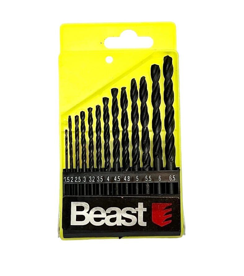 Metallbohrer Set 13tlg. | Bohrer 1,5–6,5mm in Kunststoffbox