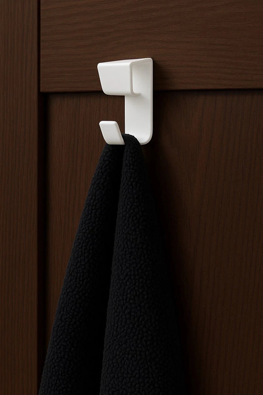 5x Kleiderhaken selbstklebend – Wandhaken ohne Bohren, Schwarz & Weiß