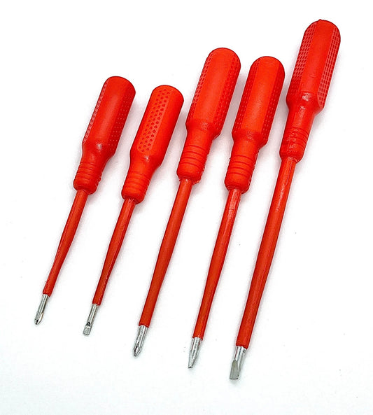 Schraubendreher Set 5tlg. isoliert | Kreuz & Schlitz Schraubenzieher