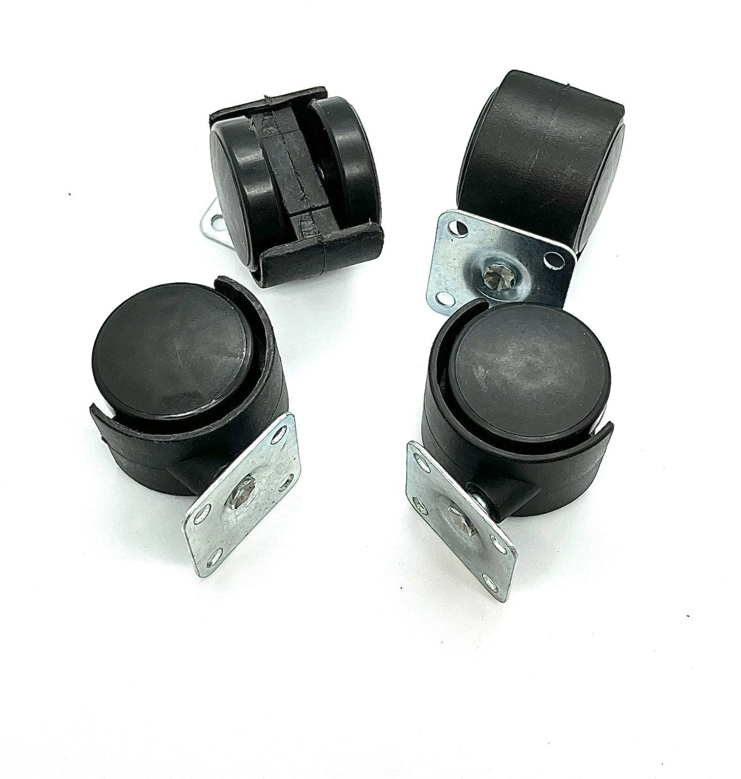 Werkstatt Lenkrollen 40mm 4 Stk. | Möbelrollen Kunststoff Rollen Set