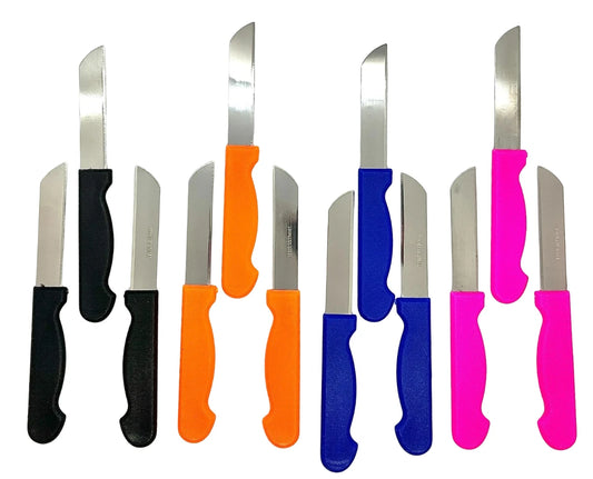 Küchenmesser Set 12tlg. | Universal Messer bunt Obst Gemüse Schälen